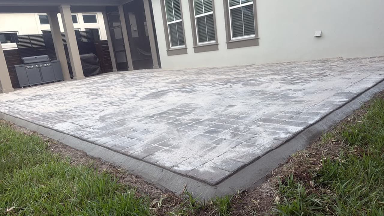 Brick paver driveway in Orlando FL